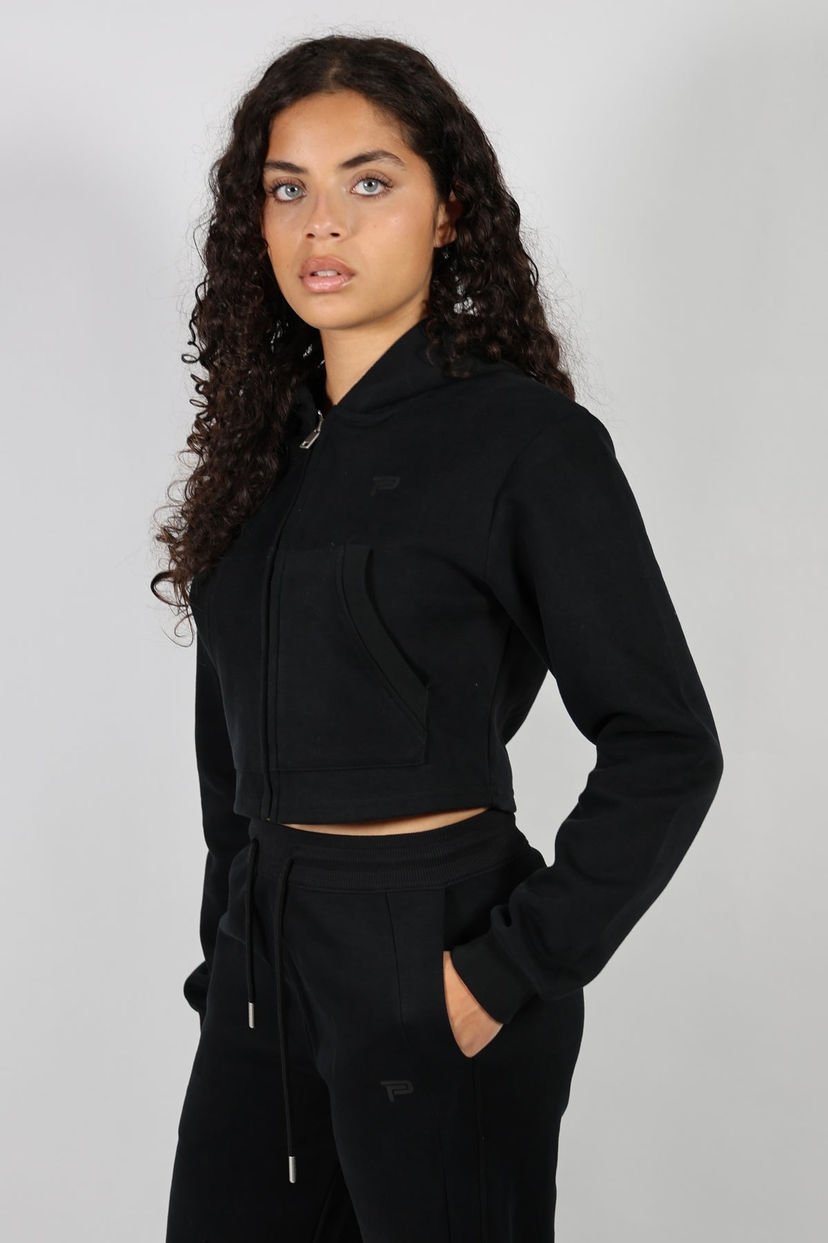 Essence Zip Through Hoodie Light Grey
