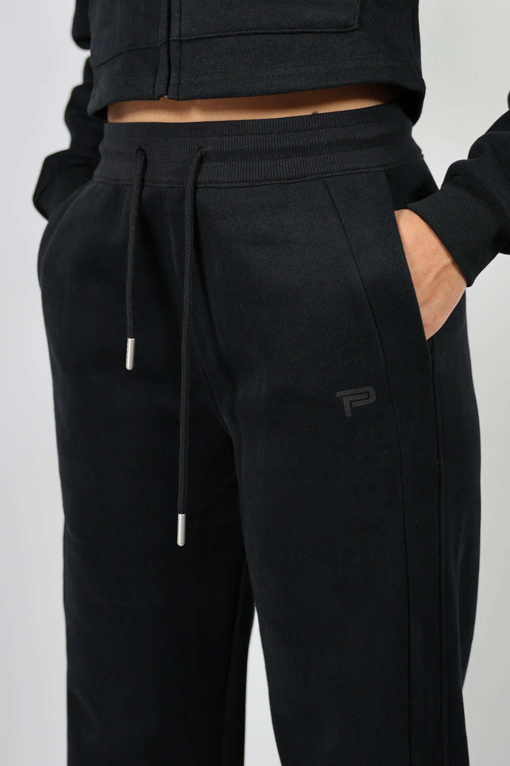 Essence Straight Leg Joggers Black