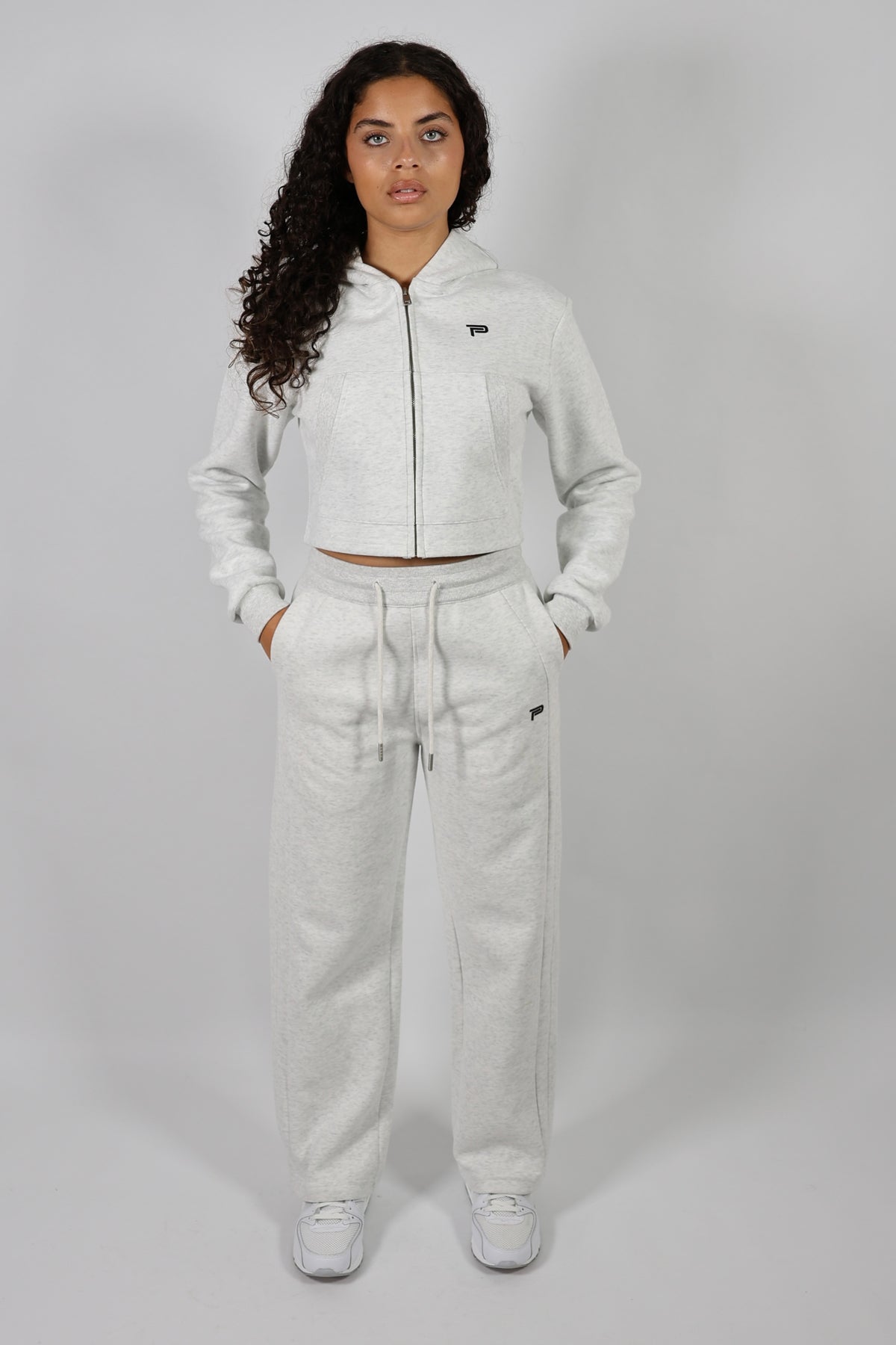 Essence Straight Leg Joggers Light Grey