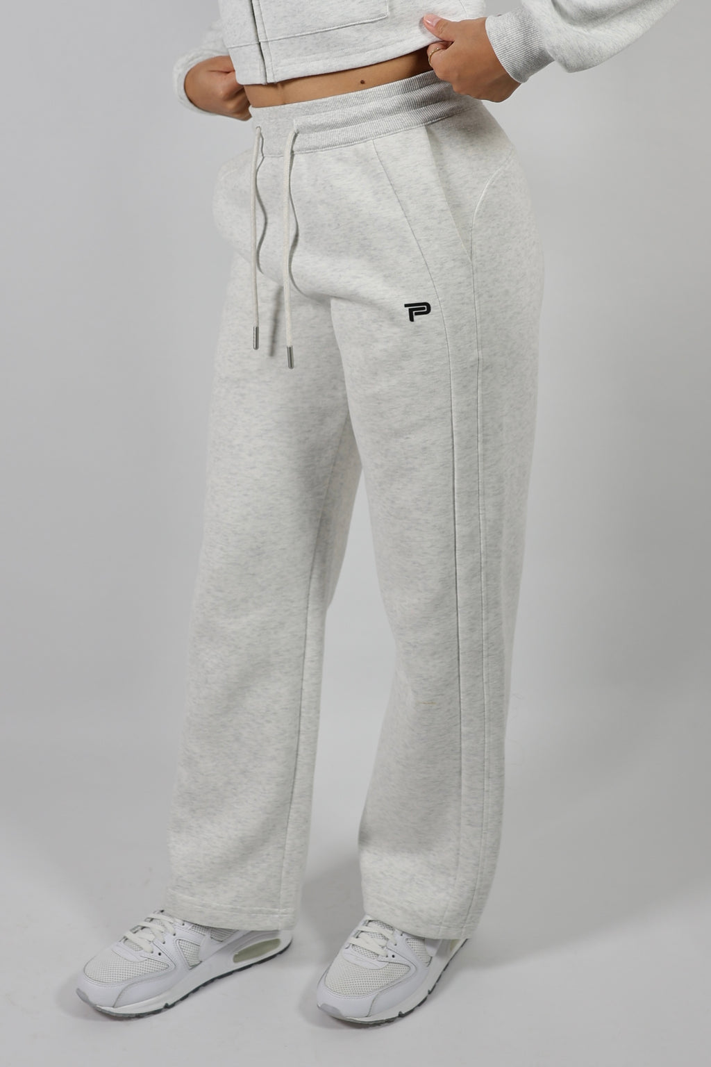 Essence Straight Leg Joggers Light Grey