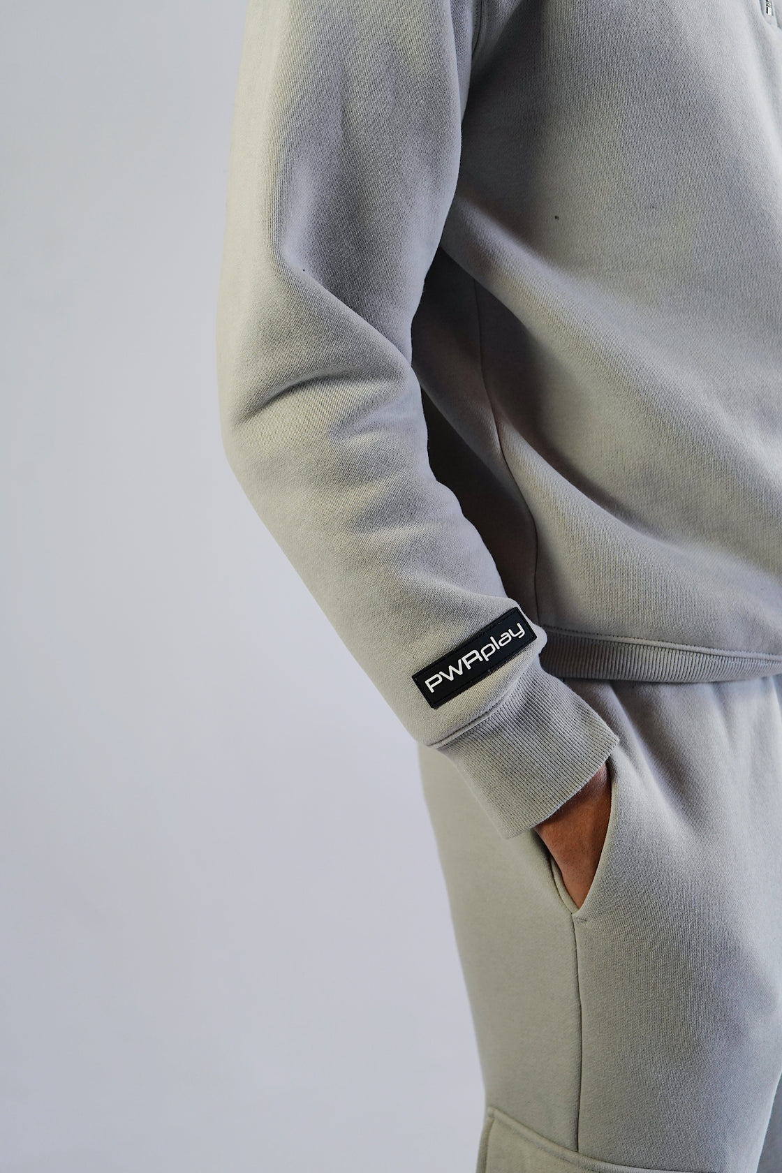 MEN - Grey Quarter Zip Jumper EXHALE RANGE