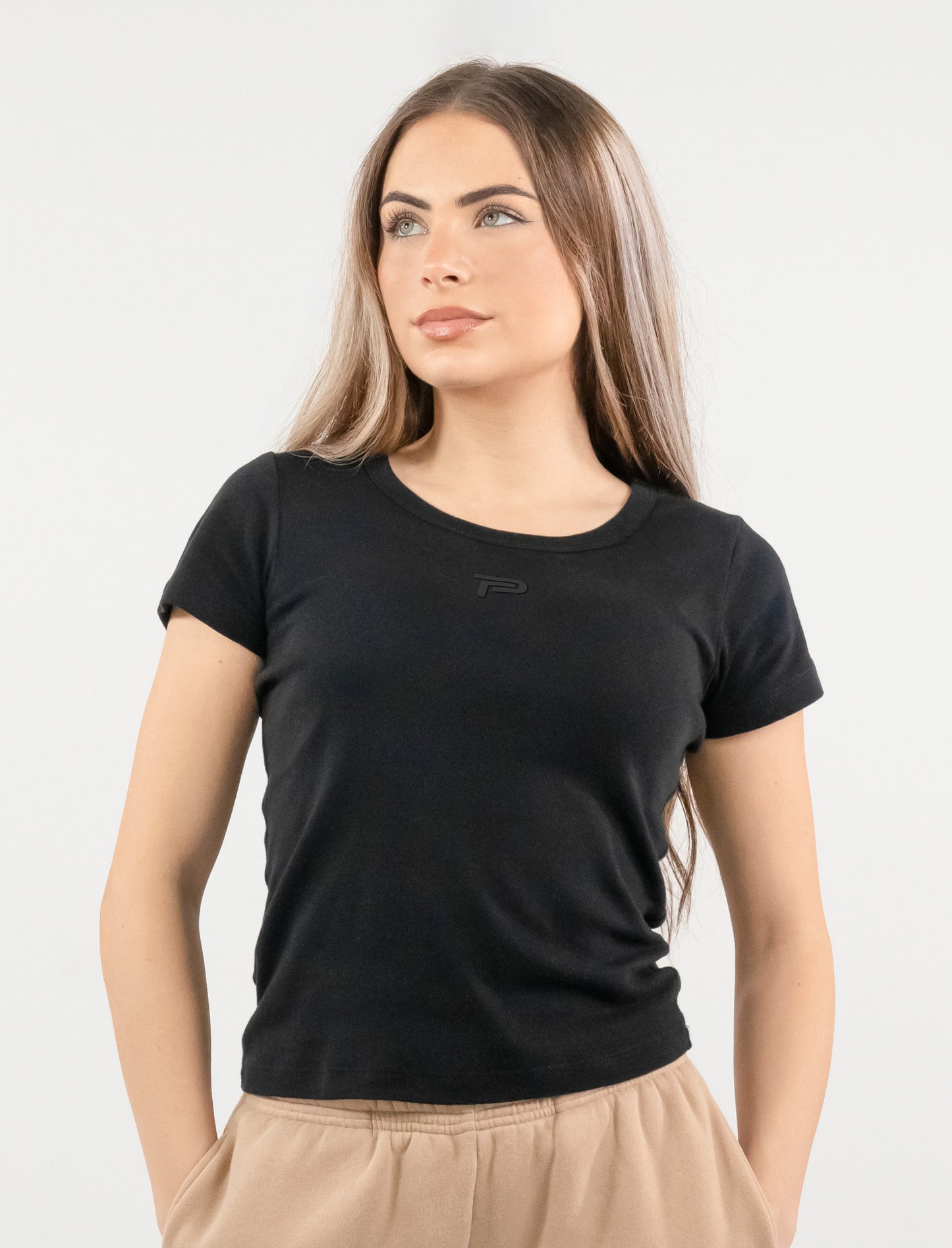 Fitted Tee - Black on Black